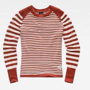 G Star Raw Hoop Wool & Linen Knit Top